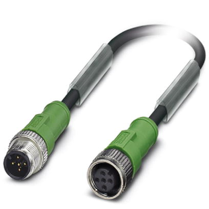 Phoenix Contact M12 to M12 Cordset; SAC-5P-M12MS/1.5-PUR/M12FS; Female Straight to Male Straight; 5-Pin; 5-Wire to 5-Pin; 1.5m PUR Cable
